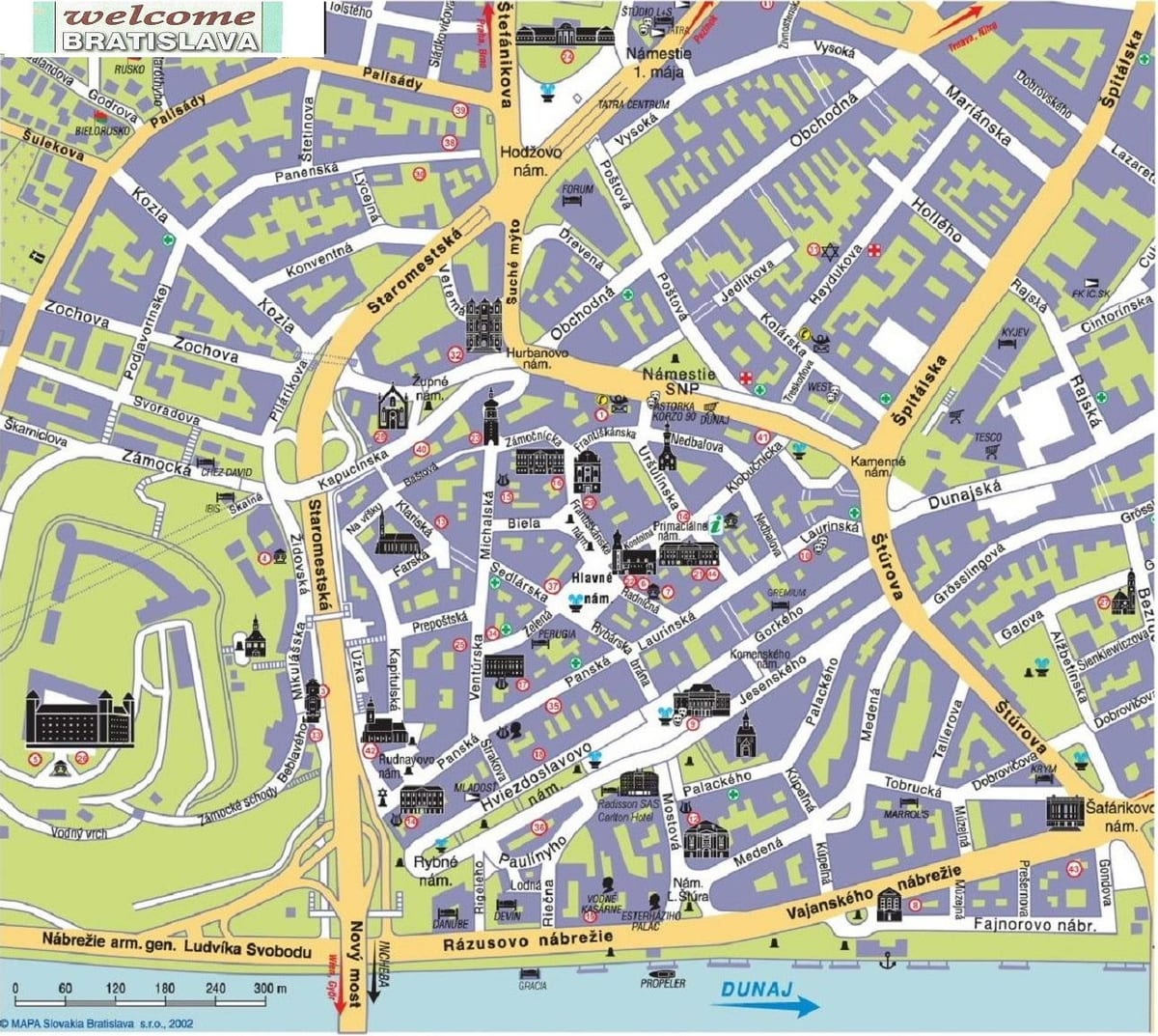 નકશો bratislava સ્લોવેકિયા